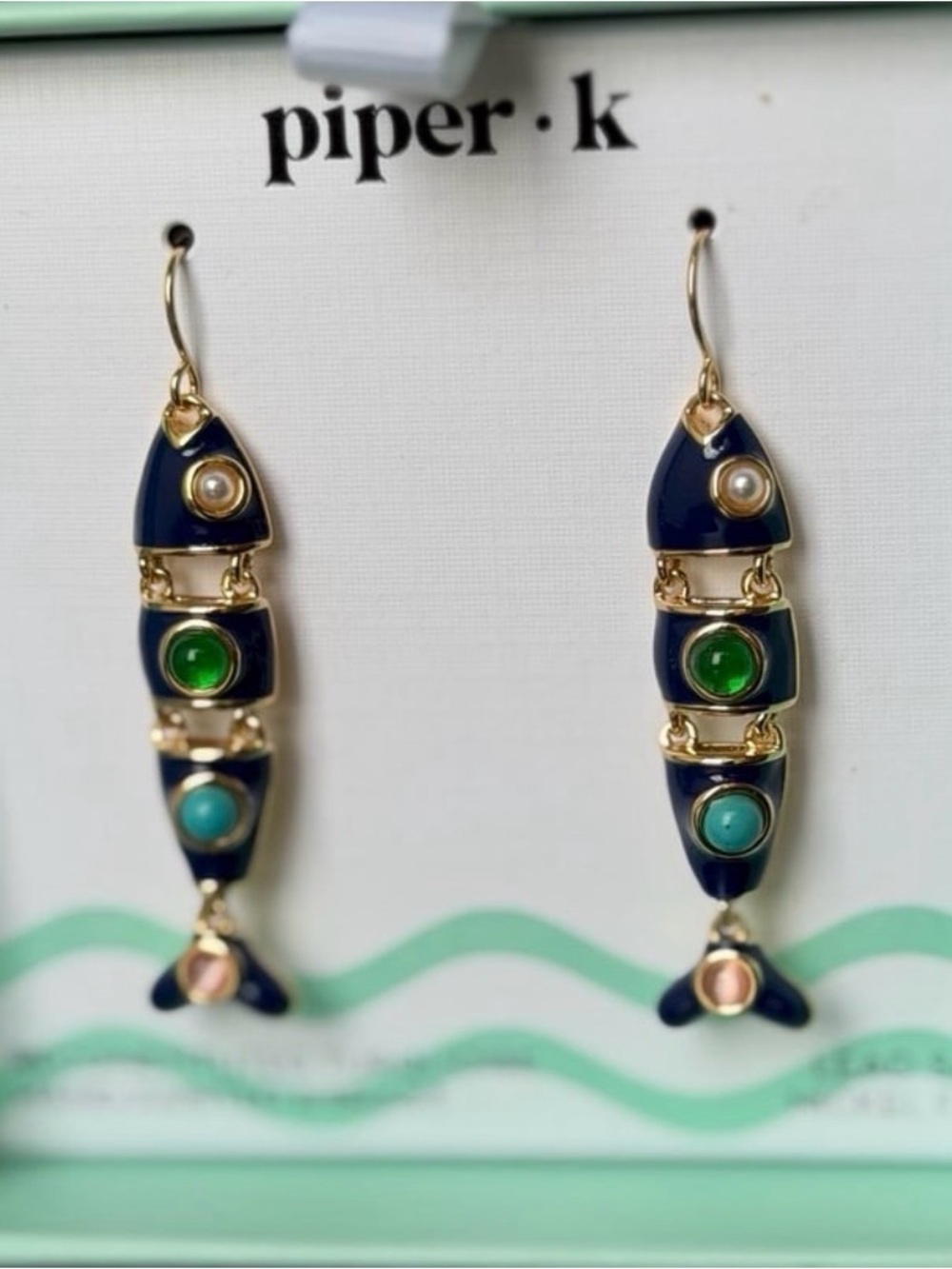 Piper K Sardine Dangling Earrings - Picture 3 of 3